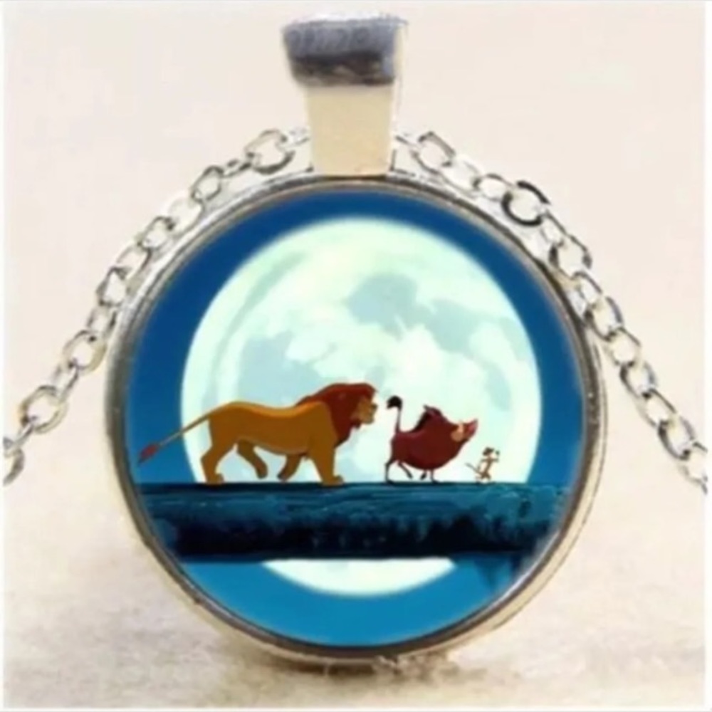 The Lion King Simba Silver Cabochon Necklace